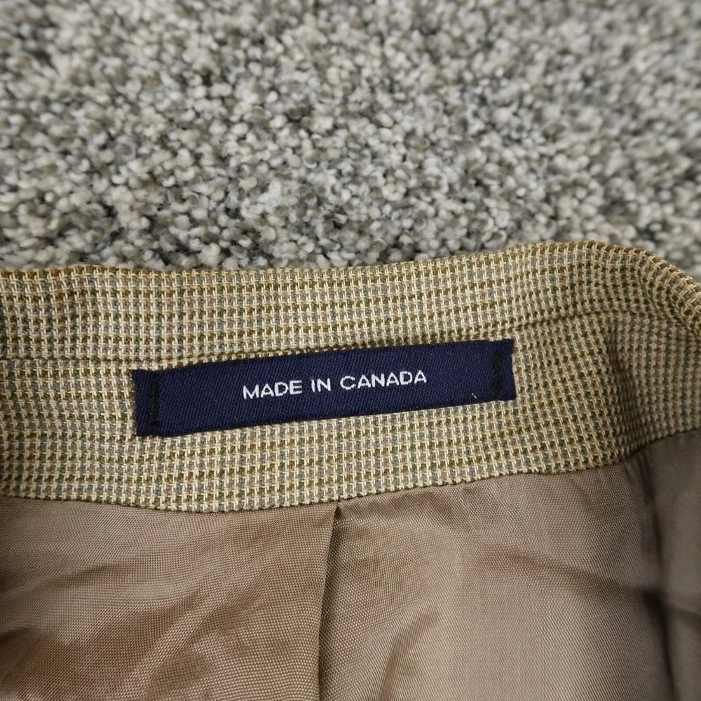 Ralph Lauren Chaps Jacket‎ Mens 44L Brown Beige Button Sports Coat Blazer Suit